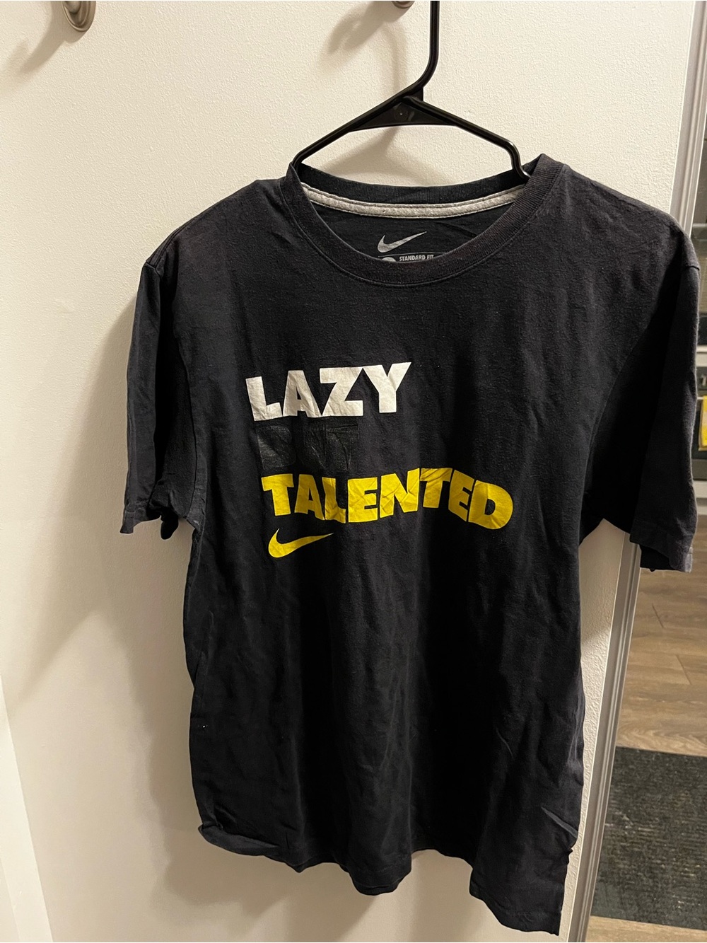 Vintage Nike Black "Lazy but Talented" Graphic Tee